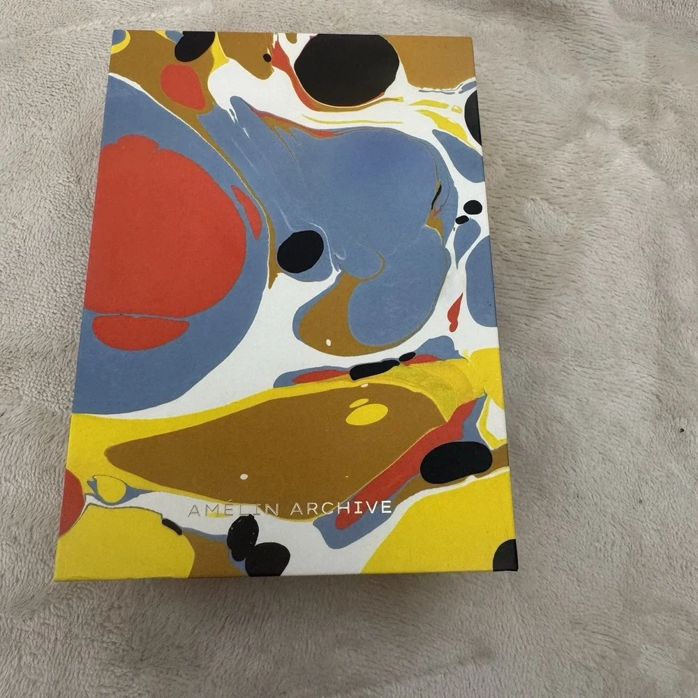 Amelin Archive Abstracte Note Cube Correspondence Card Set w Storage Box New